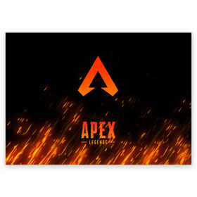 Поздравительная открытка с принтом APEX LEGENDS в Новосибирске, 100% бумага | плотность бумаги 280 г/м2, матовая, на обратной стороне линовка и место для марки
 | Тематика изображения на принте: apex | apex legends | battle | battle royal | fire | titanfall | апекс | апекс легендс | батл рояль | битва | война | королевская битва | огонь