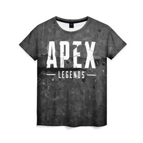 Женская футболка 3D с принтом APEX Legends в Новосибирске, 100% полиэфир ( синтетическое хлопкоподобное полотно) | прямой крой, круглый вырез горловины, длина до линии бедер | 2 | 2019 | 3 | apex | game | legends | titanfall | игра | титанфолл