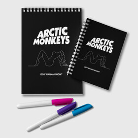 Блокнот с принтом Arctic Monkeys в Новосибирске, 100% бумага | 48 листов, плотность листов — 60 г/м2, плотность картонной обложки — 250 г/м2. Листы скреплены удобной пружинной спиралью. Цвет линий — светло-серый
 | arctic monkeys | алекс тёрнер | арктик манкиз | группы | джейми кук | инди | музыка | мэтт хелдерс | ник омэлли | постпанк | рок