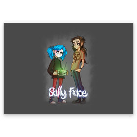 Поздравительная открытка с принтом Sally Face (10) в Новосибирске, 100% бумага | плотность бумаги 280 г/м2, матовая, на обратной стороне линовка и место для марки
 | face | fisher | larry johnson | mask | sally | sally face | sally fisher | демоны | духи | маска | призраки | салли | салли фейс | салли фишер | фейс