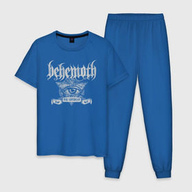Мужская пижама хлопок с принтом Behemoth в Новосибирске, 100% хлопок | брюки и футболка прямого кроя, без карманов, на брюках мягкая резинка на поясе и по низу штанин
 | behemoth | black metal | death metal | inferno | nergal | orion | seth | блэк метал | группы | дэт метал | метал | музыка | рок