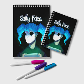 Блокнот с принтом Sally Face (11) в Новосибирске, 100% бумага | 48 листов, плотность листов — 60 г/м2, плотность картонной обложки — 250 г/м2. Листы скреплены удобной пружинной спиралью. Цвет линий — светло-серый
 | Тематика изображения на принте: face | fisher | larry johnson | mask | sally | sally face | sally fisher | демоны | духи | маска | призраки | салли | салли фейс | салли фишер | фейс