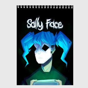 Скетчбук с принтом Sally Face (11) в Новосибирске, 100% бумага
 | 48 листов, плотность листов — 100 г/м2, плотность картонной обложки — 250 г/м2. Листы скреплены сверху удобной пружинной спиралью | face | fisher | larry johnson | mask | sally | sally face | sally fisher | демоны | духи | маска | призраки | салли | салли фейс | салли фишер | фейс