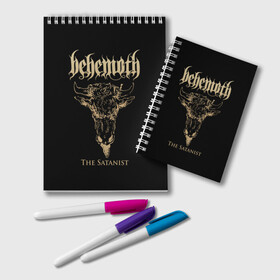 Блокнот с принтом Behemoth в Новосибирске, 100% бумага | 48 листов, плотность листов — 60 г/м2, плотность картонной обложки — 250 г/м2. Листы скреплены удобной пружинной спиралью. Цвет линий — светло-серый
 | behemoth | black metal | death metal | inferno | nergal | orion | seth | блэк метал | группы | дэт метал | метал | музыка | рок
