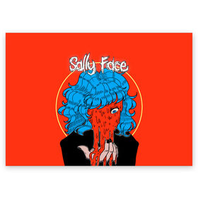 Поздравительная открытка с принтом Sally Face (13) в Новосибирске, 100% бумага | плотность бумаги 280 г/м2, матовая, на обратной стороне линовка и место для марки
 | Тематика изображения на принте: face | fisher | larry johnson | mask | sally | sally face | sally fisher | демоны | духи | маска | призраки | салли | салли фейс | салли фишер | фейс