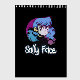 Скетчбук с принтом Sally Face (15) в Новосибирске, 100% бумага
 | 48 листов, плотность листов — 100 г/м2, плотность картонной обложки — 250 г/м2. Листы скреплены сверху удобной пружинной спиралью | face | fisher | larry johnson | mask | sally | sally face | sally fisher | демоны | духи | маска | призраки | салли | салли фейс | салли фишер | фейс