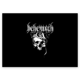 Поздравительная открытка с принтом Behemoth в Новосибирске, 100% бумага | плотность бумаги 280 г/м2, матовая, на обратной стороне линовка и место для марки
 | behemoth | black metal | death metal | inferno | nergal | orion | seth | блэк метал | группы | дэт метал | метал | музыка | рок