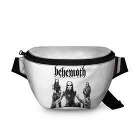 Поясная сумка 3D с принтом Behemoth в Новосибирске, 100% полиэстер | плотная ткань, ремень с регулируемой длиной, внутри несколько карманов для мелочей, основное отделение и карман с обратной стороны сумки застегиваются на молнию | behemoth | black metal | death metal | inferno | nergal | orion | seth | блэк метал | группы | дэт метал | метал | музыка | рок