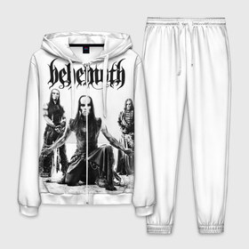 Мужской костюм 3D с принтом Behemoth в Новосибирске, 100% полиэстер | Манжеты и пояс оформлены тканевой резинкой, двухслойный капюшон со шнурком для регулировки, карманы спереди | behemoth | black metal | death metal | inferno | nergal | orion | seth | блэк метал | группы | дэт метал | метал | музыка | рок