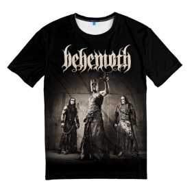 Мужская футболка 3D с принтом Behemoth в Новосибирске, 100% полиэфир | прямой крой, круглый вырез горловины, длина до линии бедер | behemoth | black metal | death metal | inferno | nergal | orion | seth | блэк метал | группы | дэт метал | метал | музыка | рок