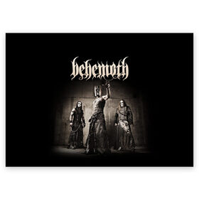 Поздравительная открытка с принтом Behemoth в Новосибирске, 100% бумага | плотность бумаги 280 г/м2, матовая, на обратной стороне линовка и место для марки
 | behemoth | black metal | death metal | inferno | nergal | orion | seth | блэк метал | группы | дэт метал | метал | музыка | рок