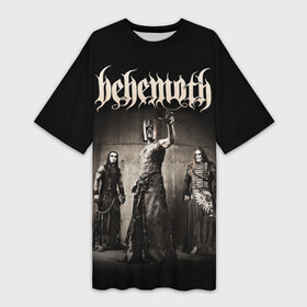 Платье-футболка 3D с принтом Behemoth в Новосибирске,  |  | behemoth | black metal | death metal | inferno | nergal | orion | seth | блэк метал | группы | дэт метал | метал | музыка | рок