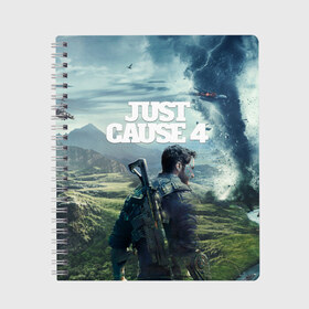 Тетрадь с принтом Just Cause 4 в Новосибирске, 100% бумага | 48 листов, плотность листов — 60 г/м2, плотность картонной обложки — 250 г/м2. Листы скреплены сбоку удобной пружинной спиралью. Уголки страниц и обложки скругленные. Цвет линий — светло-серый
 | Тематика изображения на принте: 2019 | fight | jc4 | just cause | mix fight | shot | автомат | агент | битва | боевик | бой | взрыв | выстрел | джаст каус | драка | игра | игровая | компьютерная | миссия | оружие | симулятор | спецназ | турнир | экшен