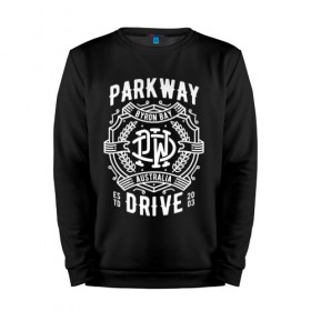 Мужской свитшот хлопок с принтом Parkway Drive в Новосибирске, 100% хлопок |  | Тематика изображения на принте: 