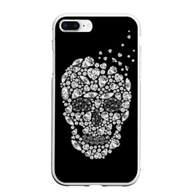 Чехол для iPhone 7Plus/8 Plus матовый с принтом Diamond skull в Новосибирске, Силикон | Область печати: задняя сторона чехла, без боковых панелей | background | black | death | diamond skull | drawing | graphics | hal | hearts | precious stones | symbol | wealth | богатство | бриллиантовый | графика | день мертвых | драгоценные | камни | мексика | праздник | рисунок | сердца | символ | фон |