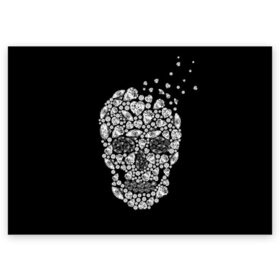 Поздравительная открытка с принтом Diamond skull в Новосибирске, 100% бумага | плотность бумаги 280 г/м2, матовая, на обратной стороне линовка и место для марки
 | background | black | death | diamond skull | drawing | graphics | hal | hearts | precious stones | symbol | wealth | богатство | бриллиантовый | графика | день мертвых | драгоценные | камни | мексика | праздник | рисунок | сердца | символ | фон |
