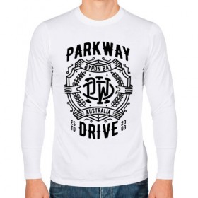 Мужской лонгслив хлопок с принтом Parkway Drive в Новосибирске, 100% хлопок |  | atlas | ire | parkway drive | pd | группы | метал | музыка | рок | хеви метал