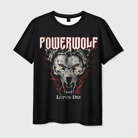 Мужская футболка 3D с принтом Powerwolf в Новосибирске, 100% полиэфир | прямой крой, круглый вырез горловины, длина до линии бедер | Тематика изображения на принте: heavy metal | metal | powerwolf | группы | метал | музыка | пауэр метал | рок | хеви метал