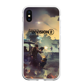 Чехол для iPhone XS Max матовый с принтом The Division 2 в Новосибирске, Силикон | Область печати: задняя сторона чехла, без боковых панелей | division | the division | the division 2 | tom clancys the division 2 | агенты | бандиты | белый дом | вашингтон | война | разруха | солдаты | турель