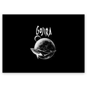 Поздравительная открытка с принтом Gojira в Новосибирске, 100% бумага | плотность бумаги 280 г/м2, матовая, на обратной стороне линовка и место для марки
 | death metal | from mars to sirius | gojira | magmа | terra incognita | the link | the way of all flesh | годжира | грув метал | группы | дэт метал | метал | музыка | рок