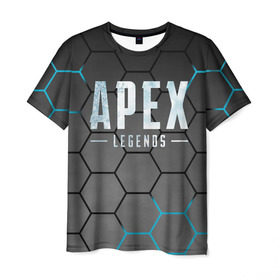 Мужская футболка 3D с принтом Apex Legends в Новосибирске, 100% полиэфир | прямой крой, круглый вырез горловины, длина до линии бедер | apex | battle royale | legends | titanfall | апекс | легенды | тайтанфол | титанфол