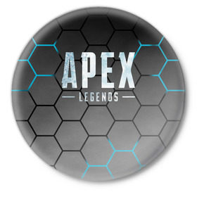Значок с принтом Apex Legends в Новосибирске,  металл | круглая форма, металлическая застежка в виде булавки | apex | battle royale | legends | titanfall | апекс | легенды | тайтанфол | титанфол