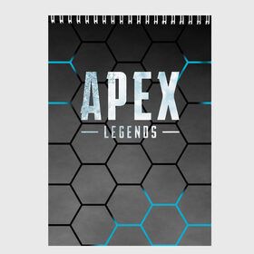 Скетчбук с принтом Apex Legends в Новосибирске, 100% бумага
 | 48 листов, плотность листов — 100 г/м2, плотность картонной обложки — 250 г/м2. Листы скреплены сверху удобной пружинной спиралью | apex | battle royale | legends | titanfall | апекс | легенды | тайтанфол | титанфол