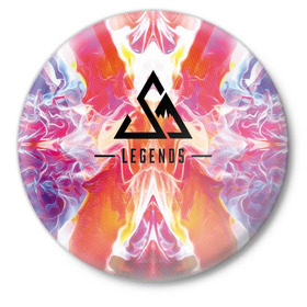 Значок с принтом Legends Apex в Новосибирске,  металл | круглая форма, металлическая застежка в виде булавки | apex | battle royale | legends | titanfall | апекс | легенды | тайтанфол | титанфол