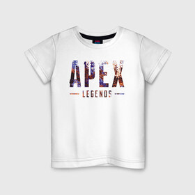 Детская футболка хлопок с принтом Apex в Новосибирске, 100% хлопок | круглый вырез горловины, полуприлегающий силуэт, длина до линии бедер | apex | battle royale | legends | titanfall | апекс | легенды | тайтанфол | титанфол