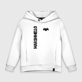 Детское худи Oversize хлопок с принтом Marshmello в Новосибирске, френч-терри — 70% хлопок, 30% полиэстер. Мягкий теплый начес внутри —100% хлопок | боковые карманы, эластичные манжеты и нижняя кромка, капюшон на магнитной кнопке | christopher comstock | dj | marshmello | music | диджей | клубная музыка | клубняк | крис комсток | логотип | маршмэллоу | музыка