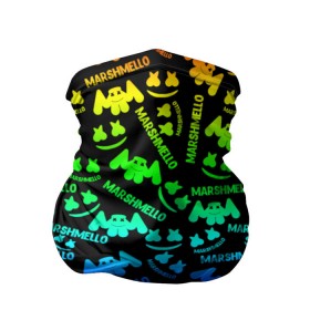 Бандана-труба 3D с принтом Marshmello в Новосибирске, 100% полиэстер, ткань с особыми свойствами — Activecool | плотность 150‒180 г/м2; хорошо тянется, но сохраняет форму | christopher comstock | dj | marshmello | music | диджей | клубная музыка | клубняк | крис комсток | логотип | маршмэллоу | музыка