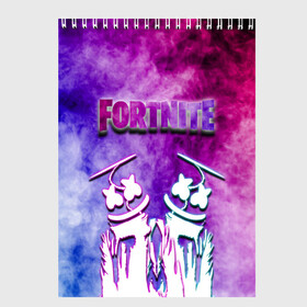 Скетчбук с принтом FORTNITE & MARSHMELLO (COLOR) в Новосибирске, 100% бумага
 | 48 листов, плотность листов — 100 г/м2, плотность картонной обложки — 250 г/м2. Листы скреплены сверху удобной пружинной спиралью | color | fortnite | fortnite 2 | fortnite x | geometry | marshmello | ninja | streamer | texture | абстракция | геометрия | дизайн | дым | игра | красочный дым | маршмелло | ниндзя | радуга | силуэт | стиль | текстура | улыбка | 