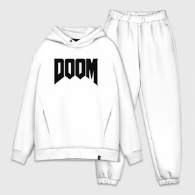 Мужской костюм хлопок OVERSIZE с принтом DOOM в Новосибирске,  |  | devil | doom | hell | mark of the doom slayer | slayer | ад | гарнил | дум | знаки | иероглифы | компьютерные игры 2019 | преисподняя | символ | солдат