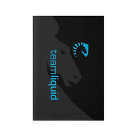 Обложка для паспорта матовая кожа с принтом TEAM LIQUID в Новосибирске, натуральная матовая кожа | размер 19,3 х 13,7 см; прозрачные пластиковые крепления | 2019 | blue | cybersport | esport | liquid | logo | pro league | team | team liquid | киберспорт | логотип | тим ликвид | фирменные цвета