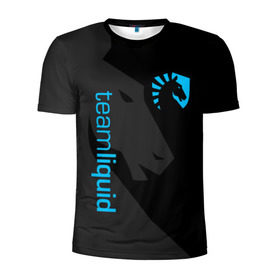 Мужская футболка 3D спортивная с принтом TEAM LIQUID в Новосибирске, 100% полиэстер с улучшенными характеристиками | приталенный силуэт, круглая горловина, широкие плечи, сужается к линии бедра | Тематика изображения на принте: 2019 | blue | cybersport | esport | liquid | logo | pro league | team | team liquid | киберспорт | логотип | тим ликвид | фирменные цвета