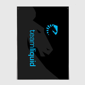Постер с принтом TEAM LIQUID | ТИМ ЛИКВИД в Новосибирске, 100% бумага
 | бумага, плотность 150 мг. Матовая, но за счет высокого коэффициента гладкости имеет небольшой блеск и дает на свету блики, но в отличии от глянцевой бумаги не покрыта лаком | 2019 | blue | cybersport | esport | liquid | logo | pro league | team | team liquid | киберспорт | логотип | тим ликвид | фирменные цвета