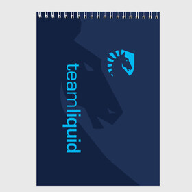 Скетчбук с принтом TEAM LIQUID в Новосибирске, 100% бумага
 | 48 листов, плотность листов — 100 г/м2, плотность картонной обложки — 250 г/м2. Листы скреплены сверху удобной пружинной спиралью | 2019 | blue | cybersport | esport | liquid | logo | pro league | team | team liquid | киберспорт | логотип | тим ликвид | фирменные цвета