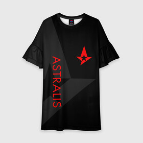 Детское платье 3D с принтом ASTRALIS | АСТРАЛИС в Новосибирске, 100% полиэстер | прямой силуэт, чуть расширенный к низу. Круглая горловина, на рукавах — воланы | action | astralis | awp | counter strike | cs go | cs go global offensive | cybersport | faze clan | game | gamer | hyper beast | shooter | skin | team liquid | киберспорт | оружие | скины