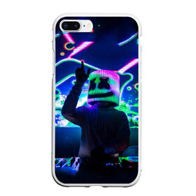 Чехол для iPhone 7Plus/8 Plus матовый с принтом Marshmello в Новосибирске, Силикон | Область печати: задняя сторона чехла, без боковых панелей | marshmello | диджей | клуб | клубная музыка | маршмеллоу | маршмэлло | маршмэллоу | музыка | электронная