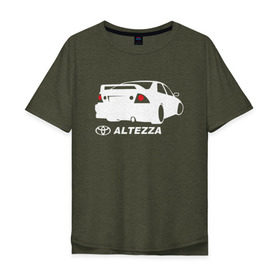 Мужская футболка хлопок Oversize с принтом Toyota Altezza (2) в Новосибирске, 100% хлопок | свободный крой, круглый ворот, “спинка” длиннее передней части | altezza | toyota | toyota altezza