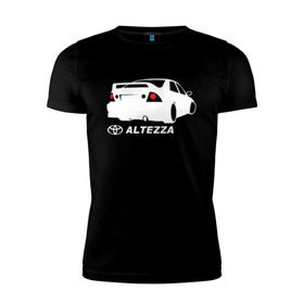 Мужская футболка премиум с принтом Toyota Altezza (2) в Новосибирске, 92% хлопок, 8% лайкра | приталенный силуэт, круглый вырез ворота, длина до линии бедра, короткий рукав | altezza | toyota | toyota altezza