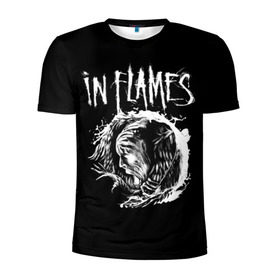 Мужская футболка 3D спортивная с принтом In Flames в Новосибирске, 100% полиэстер с улучшенными характеристиками | приталенный силуэт, круглая горловина, широкие плечи, сужается к линии бедра | battles | death metal | in flames | inflames | metal | rock | группы | дэт метал | метал | музыка | рок
