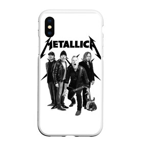 Чехол для iPhone XS Max матовый с принтом Metallica в Новосибирске, Силикон | Область печати: задняя сторона чехла, без боковых панелей | heavy metal | metal | metallica | группы | метал | металлика | музыка | рок | трэш метал | хєви метал