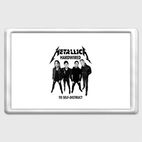 Магнит 45*70 с принтом Metallica в Новосибирске, Пластик | Размер: 78*52 мм; Размер печати: 70*45 | Тематика изображения на принте: heavy metal | metal | metallica | группы | метал | металлика | музыка | рок | трэш метал | хєви метал