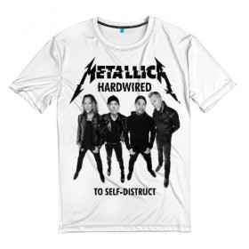 Мужская футболка 3D с принтом Metallica в Новосибирске, 100% полиэфир | прямой крой, круглый вырез горловины, длина до линии бедер | heavy metal | metal | metallica | группы | метал | металлика | музыка | рок | трэш метал | хєви метал