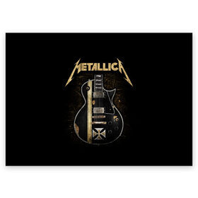 Поздравительная открытка с принтом Metallica в Новосибирске, 100% бумага | плотность бумаги 280 г/м2, матовая, на обратной стороне линовка и место для марки
 | heavy metal | metal | metallica | группы | метал | металлика | музыка | рок | трэш метал | хєви метал