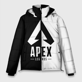 Мужская зимняя куртка 3D с принтом APEX LEGENDS в Новосибирске, верх — 100% полиэстер; подкладка — 100% полиэстер; утеплитель — 100% полиэстер | длина ниже бедра, свободный силуэт Оверсайз. Есть воротник-стойка, отстегивающийся капюшон и ветрозащитная планка. 

Боковые карманы с листочкой на кнопках и внутренний карман на молнии. | apex | legend | legends | titanfall | апекс | арех | бангалор | бладхаунд | верхушки | гибралтар | каустик | лайфлайн | легенда | легенды | ледженд | леджендс | мираж | орех | рэйф | титанфол