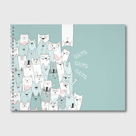 Альбом для рисования с принтом Cats в Новосибирске, 100% бумага
 | матовая бумага, плотность 200 мг. | background | bug ey | cats | drawing | font | funny | graphics | heap | inscription | kittens | mountain | pets | text | весёлые | гора | графика | домашние | животные | коты | котята | куча | надпись | праздник | пучеглазые | радость | рисунок | румянец 