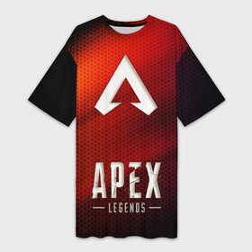 Платье-футболка 3D с принтом APEX LEGENDS в Новосибирске,  |  | apex | apex legends | апекс | апекс легенд | апекс легендс | бой | игра | компьютерная игра | королевская битва | лучшее | онлайн игра | популярное | текстура | хит | шутер
