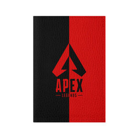 Обложка для паспорта матовая кожа с принтом APEX LEGENDS RED в Новосибирске, натуральная матовая кожа | размер 19,3 х 13,7 см; прозрачные пластиковые крепления | apex | legend | legends | titanfall | апекс | арех | бангалор | бладхаунд | верхушки | гибралтар | каустик | лайфлайн | легенда | легенды | ледженд | леджендс | мираж | орех | рэйф | титанфол